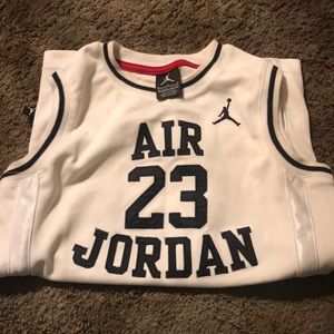 Air Jordan 23 Mesh White & Black Jersey